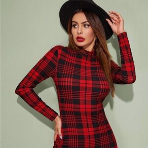 Red and Black Checkered Dress ♥️🖤